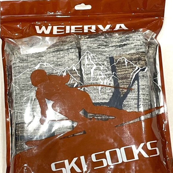 WEIERYA Ski Socks XL Retro Blue NEW 2 - Picture 3 of 6